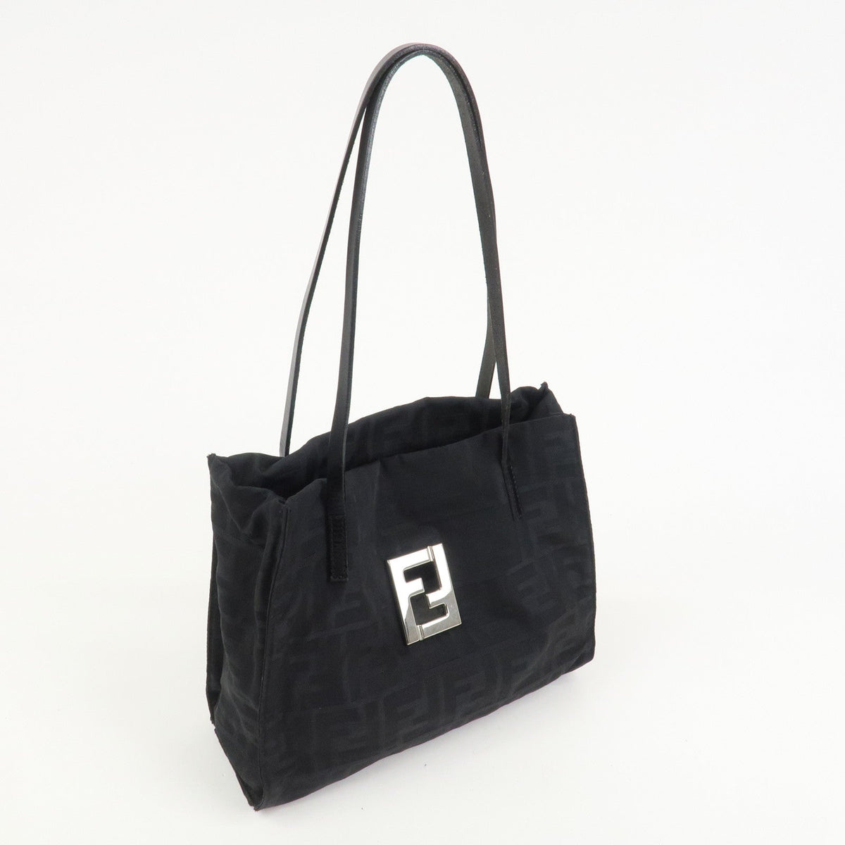 FENDI Zucca Canvas Leather Tote Bag Hand Bag Shoulder Bag 16001 Rovelle Bags