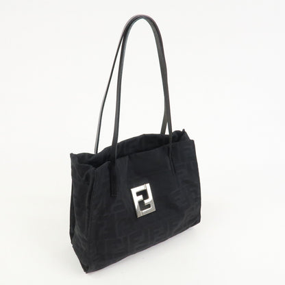 FENDI Zucca Canvas Leather Tote Bag Hand Bag Shoulder Bag 16001 Rovelle Bags