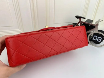 Chanel Classic Double Flap 25 Shoulder Bag Red