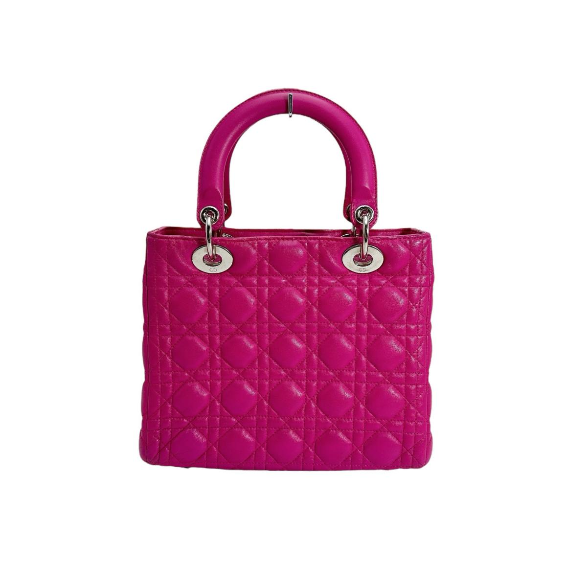 Dior Handbag lambskin Lambskin Pink 2WAY handbag Canage Rovelle Bags