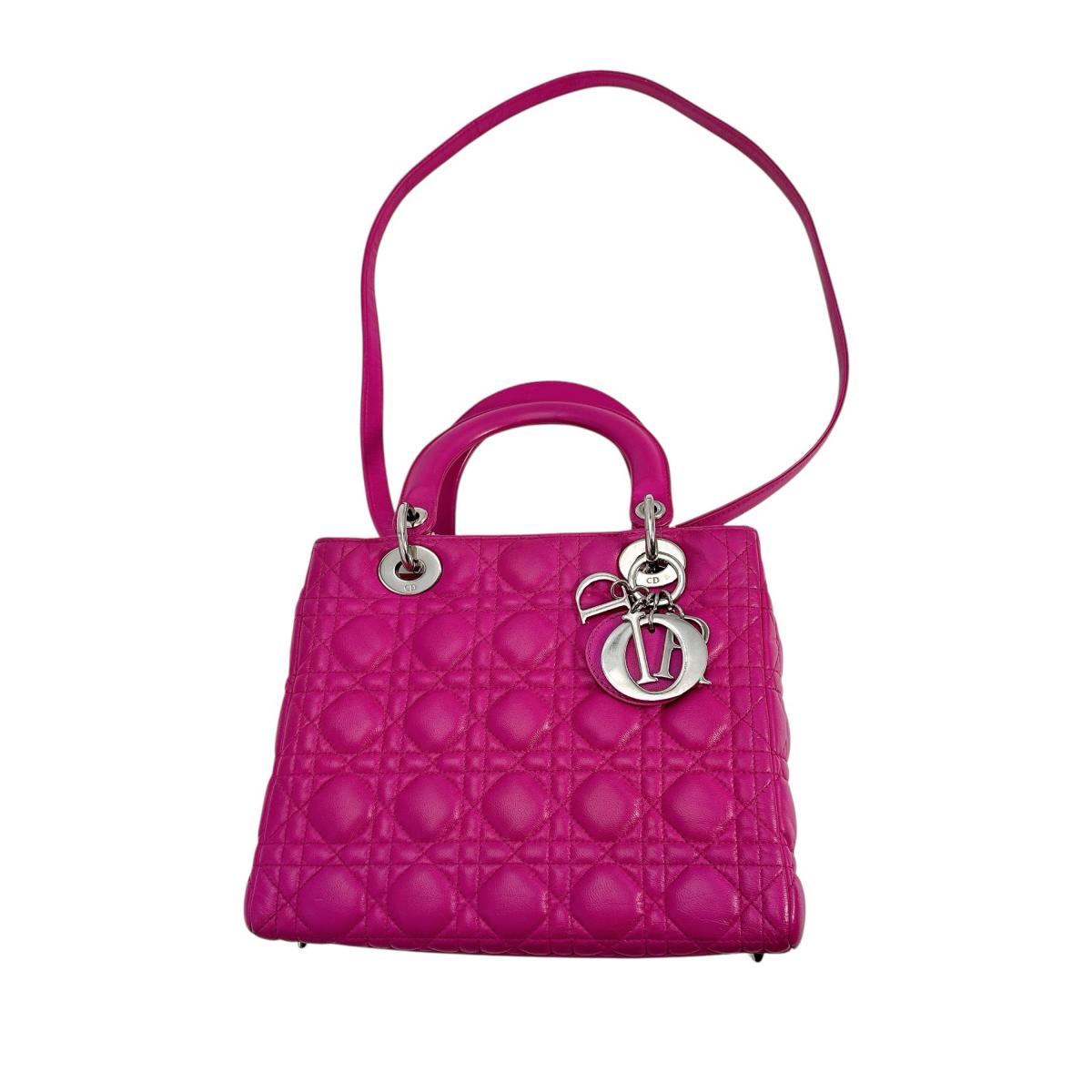 Dior Handbag lambskin Lambskin Pink 2WAY handbag Canage Rovelle Bags