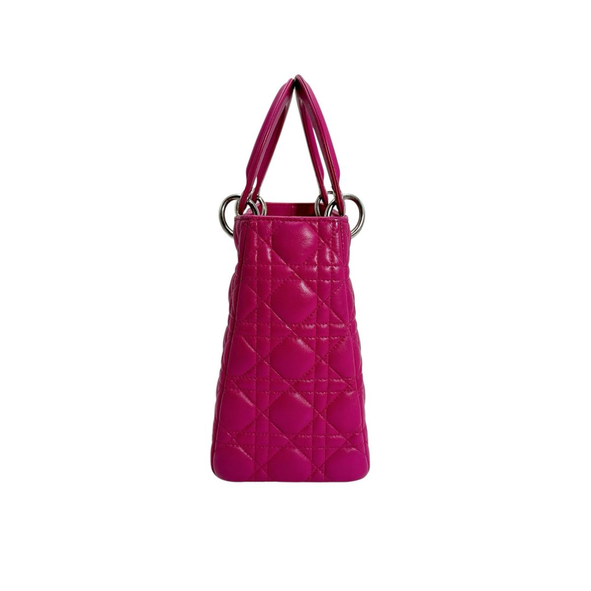 Dior Handbag lambskin Lambskin Pink 2WAY handbag Canage Rovelle Bags