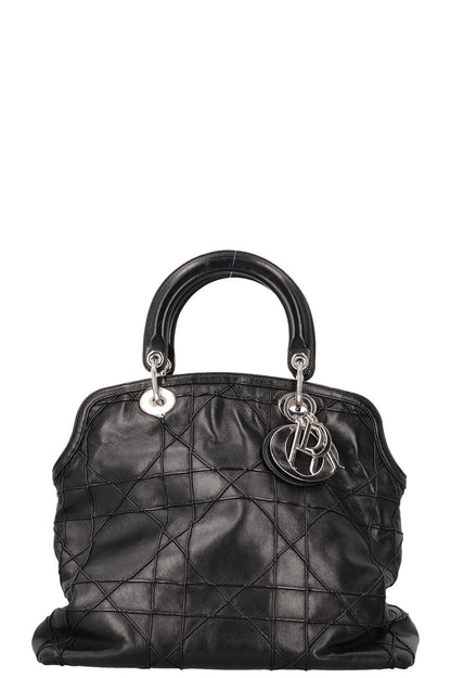 Christian Dior Granville Bag Cannage Leather Black Rovelle Bags
