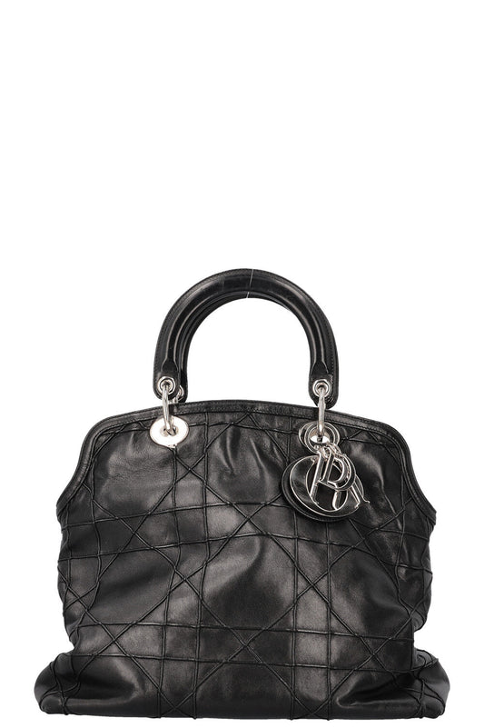 Christian Dior Granville Bag Cannage Leather Black Rovelle Bags