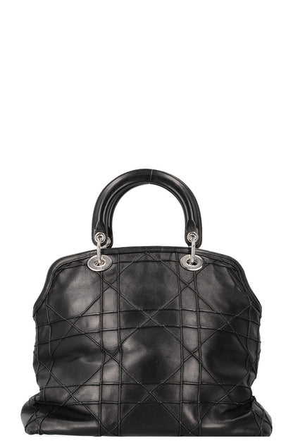 Christian Dior Granville Bag Cannage Leather Black Rovelle Bags