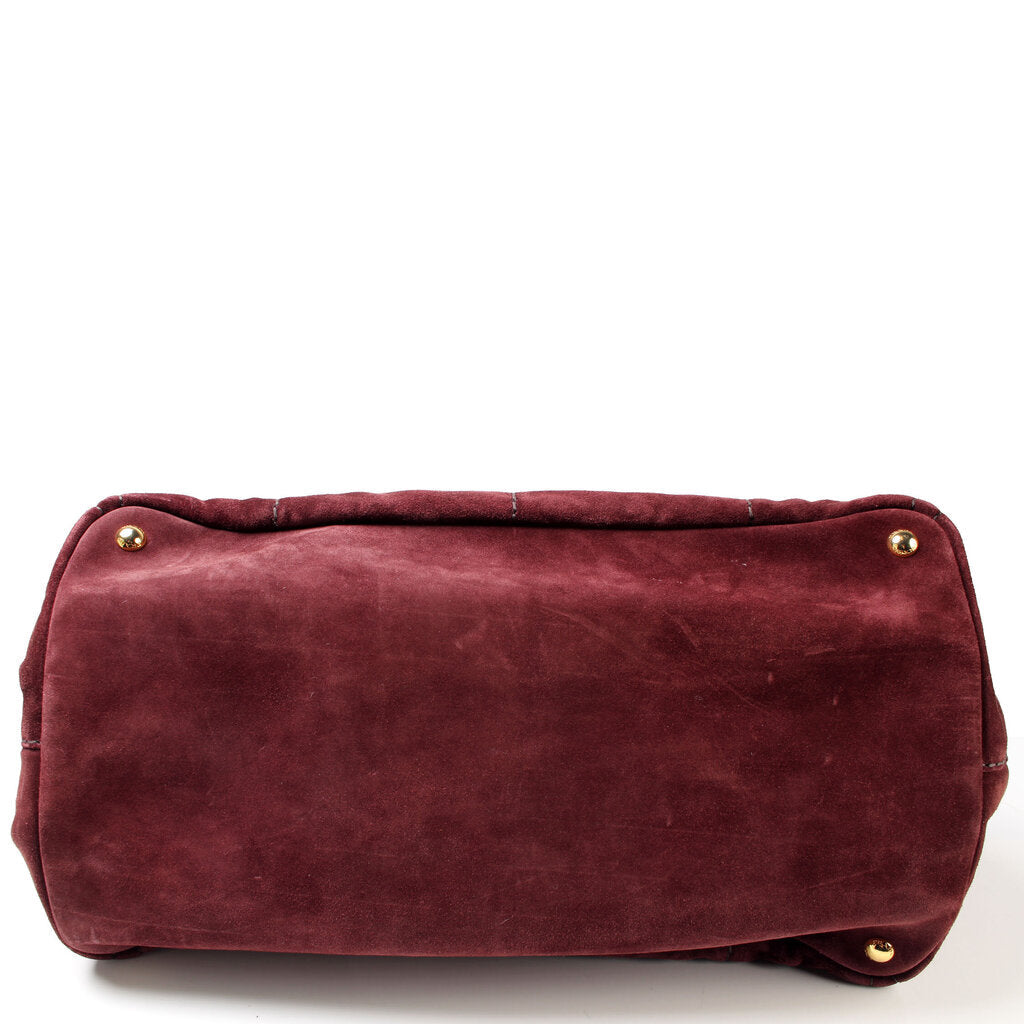 Prada Canapa Suede Hobo Medium Bag Rovelle Bags