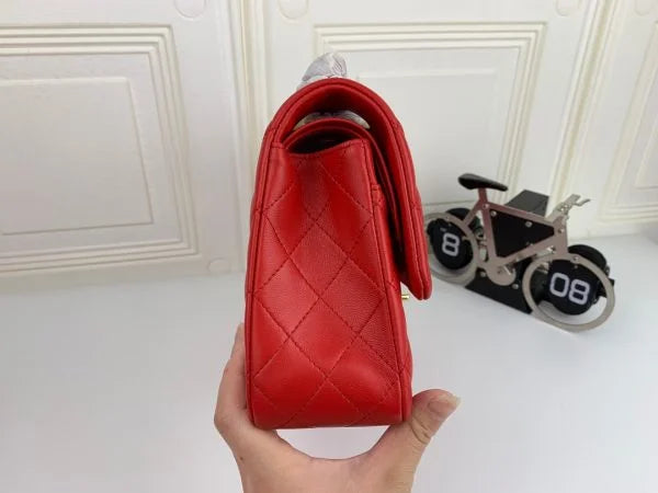 Chanel Classic Double Flap 25 Shoulder Bag Red