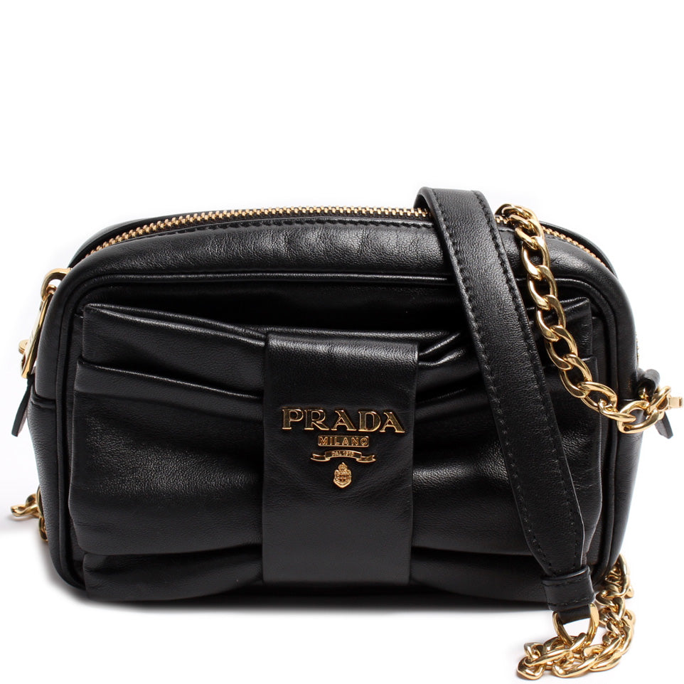 Prada 1Bh166 Nappa Bow Crossbody Clutch Bag Rovelle Bags