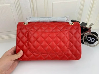 Chanel Classic Double Flap 25 Shoulder Bag Red