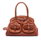 Brown Dior Large Calfskin My Dior Pockets Frame Handbag Rovelle Bags