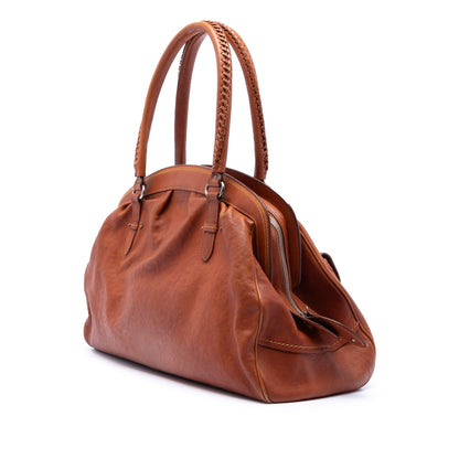 Brown Dior Large Calfskin My Dior Pockets Frame Handbag Rovelle Bags