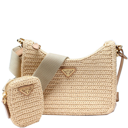 Prada 1Bh204 Raffia Re-Edition 2005 Shoulder Bag - Style 2 Rovelle Bags