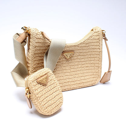 Prada 1Bh204 Raffia Re-Edition 2005 Shoulder Bag - Style 2 Rovelle Bags