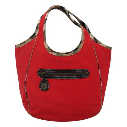 Burberry Nova Check Red Canvas Tote Bag ( )