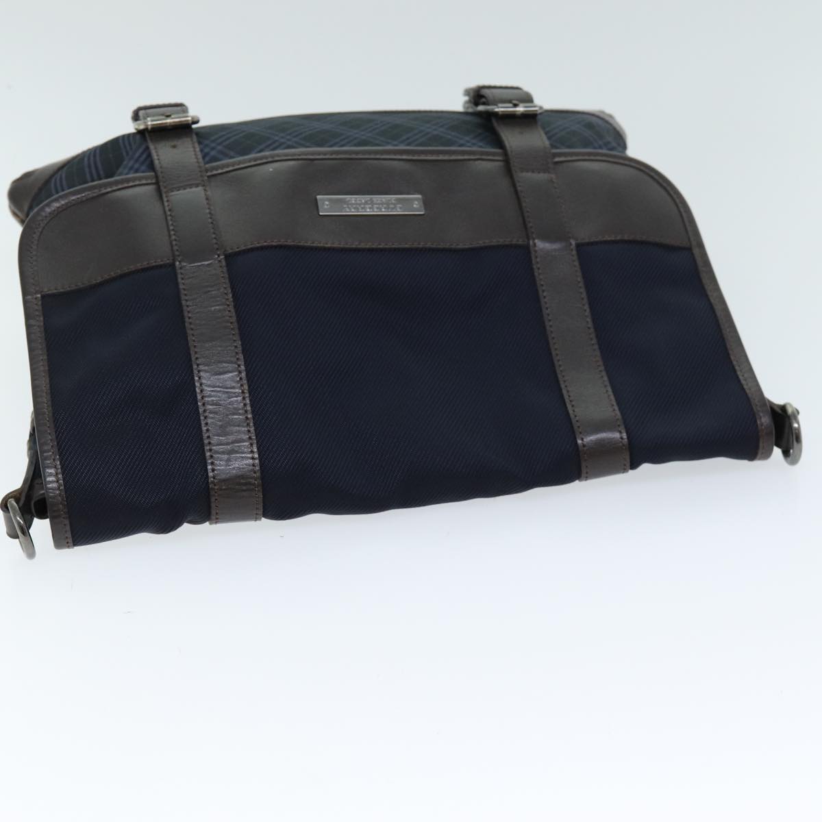 Burberry Brand Canvas Blue Shoulder Bag