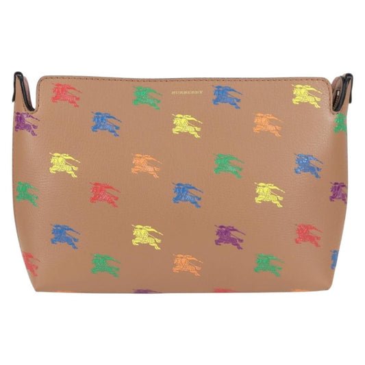 Burberry Brown,Gold Leather Clutch Bag ( )