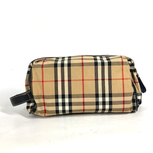 BURBERRY business bag Leather / canvas beige Pouch check mens