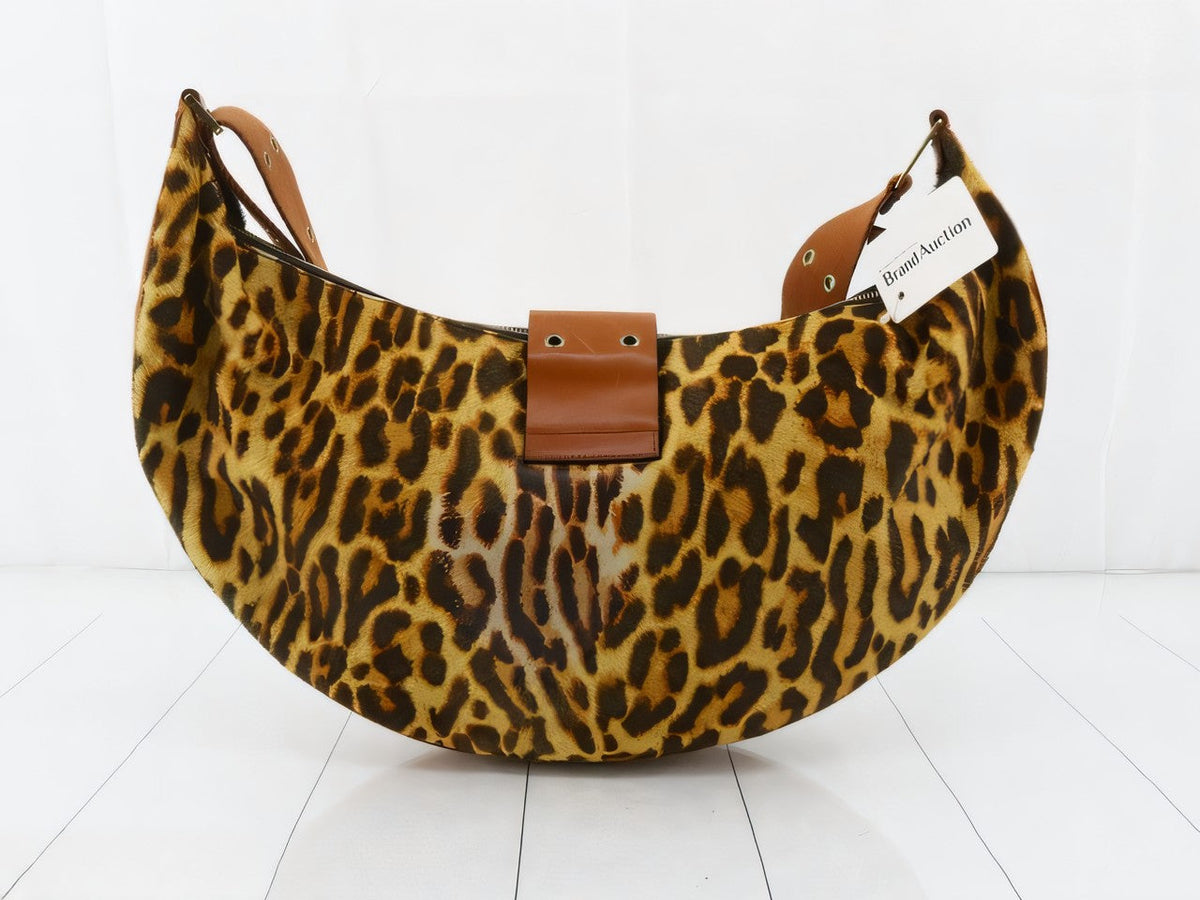 Dior Street Chic Hobo Leopard Print Pony-hair Calfskin Rovelle Bags
