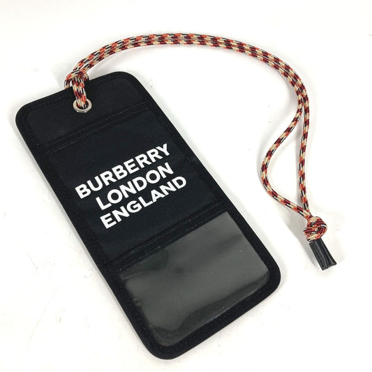 BURBERRY Card Case Nylon black Pass case logo Women