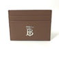 BURBERRY Card Case leather Brown logo Women