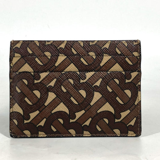 BURBERRY Card Case leather Brown TB logo unisex(Unisex)