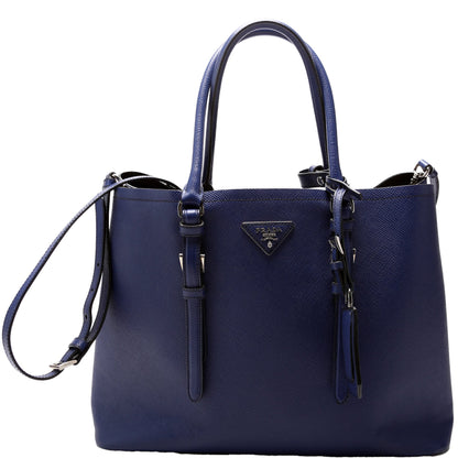 Prada Saffiano Cuir Double Medium Bag - Style 8 Rovelle Bags