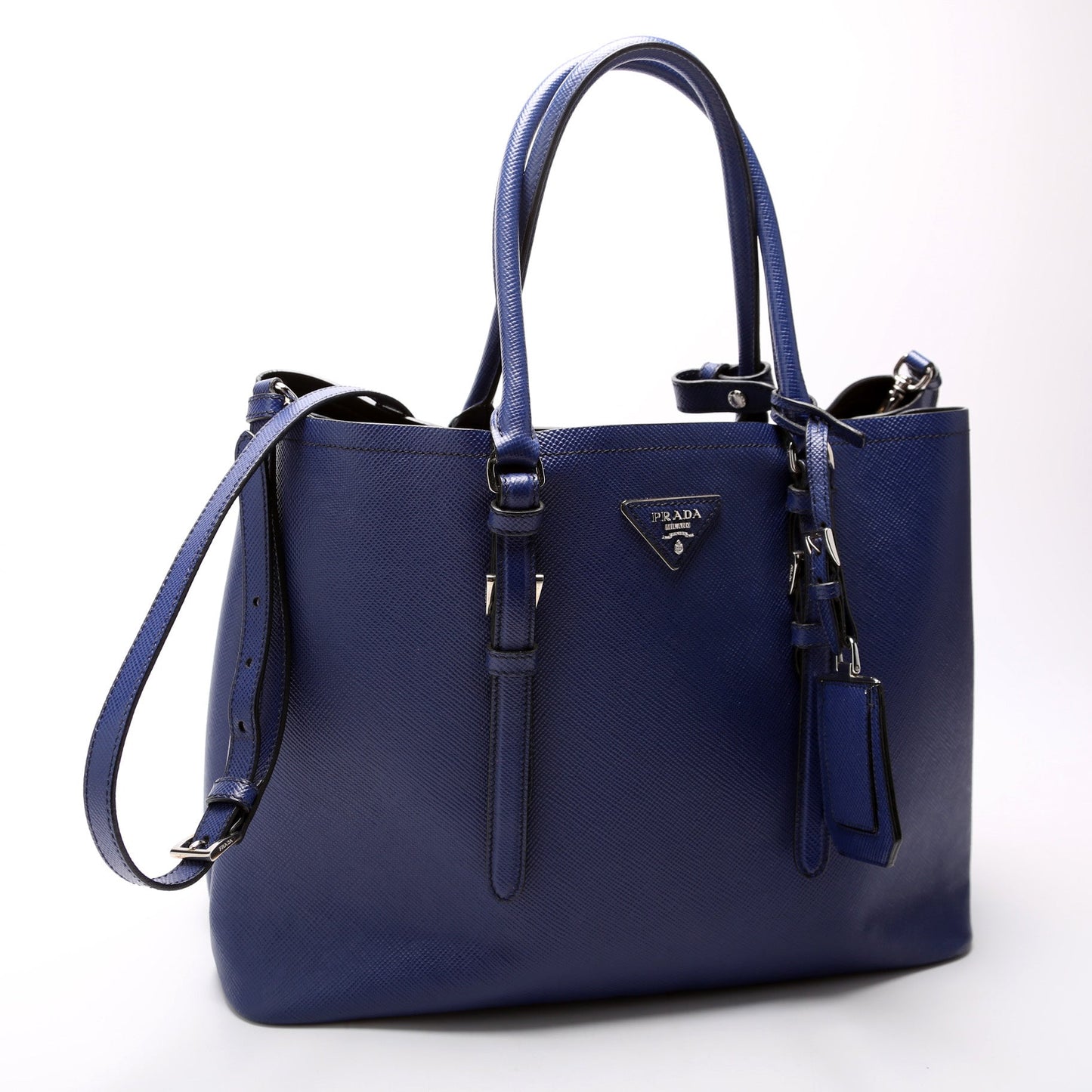Prada Saffiano Cuir Double Medium Bag - Style 8 Rovelle Bags