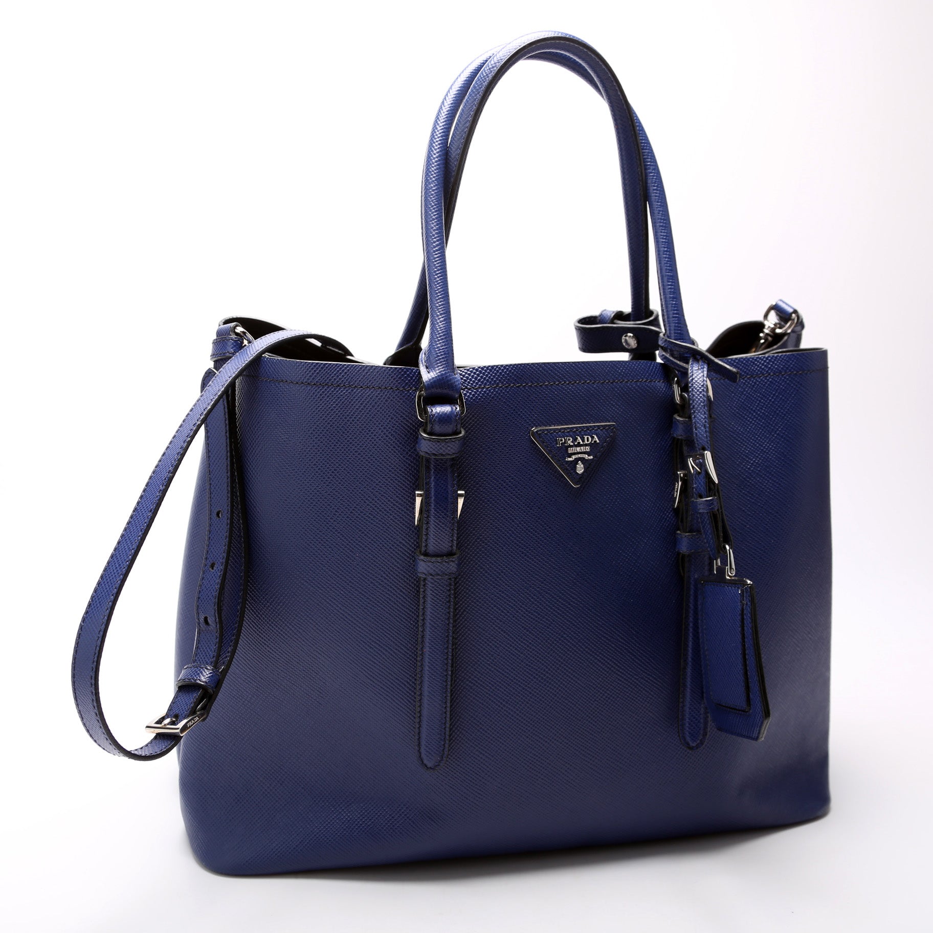 Prada Saffiano Cuir Double Medium Bag - Style 8 Rovelle Bags