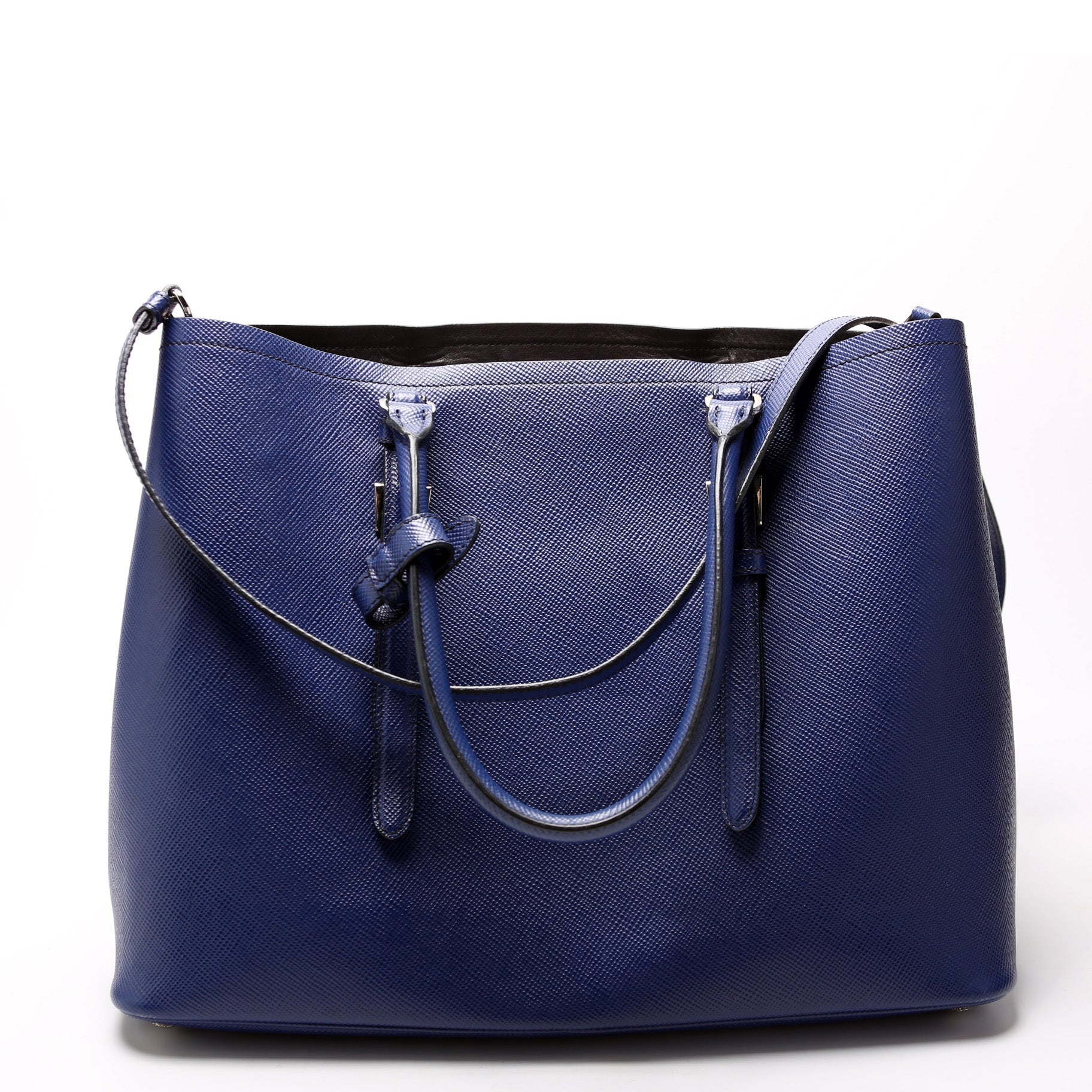Prada Saffiano Cuir Double Medium Bag - Style 8 Rovelle Bags