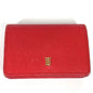 BURBERRY Folded wallet leather Red TB Women