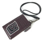 BURBERRY Coin case leather Purple type Wallet Coin Pocket With TB strap mens