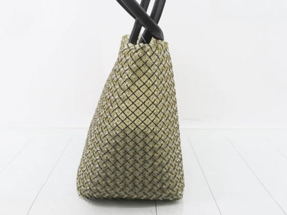 Bottega Veneta Cabat Large Intreccio Transparent Leather and PVC Tote Bag