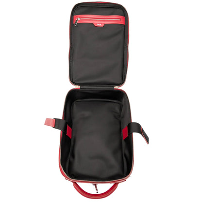 Red Dior Oblique Perforated Calfskin Galaxy World Tour Shoe Case Satchel Rovelle Bags
