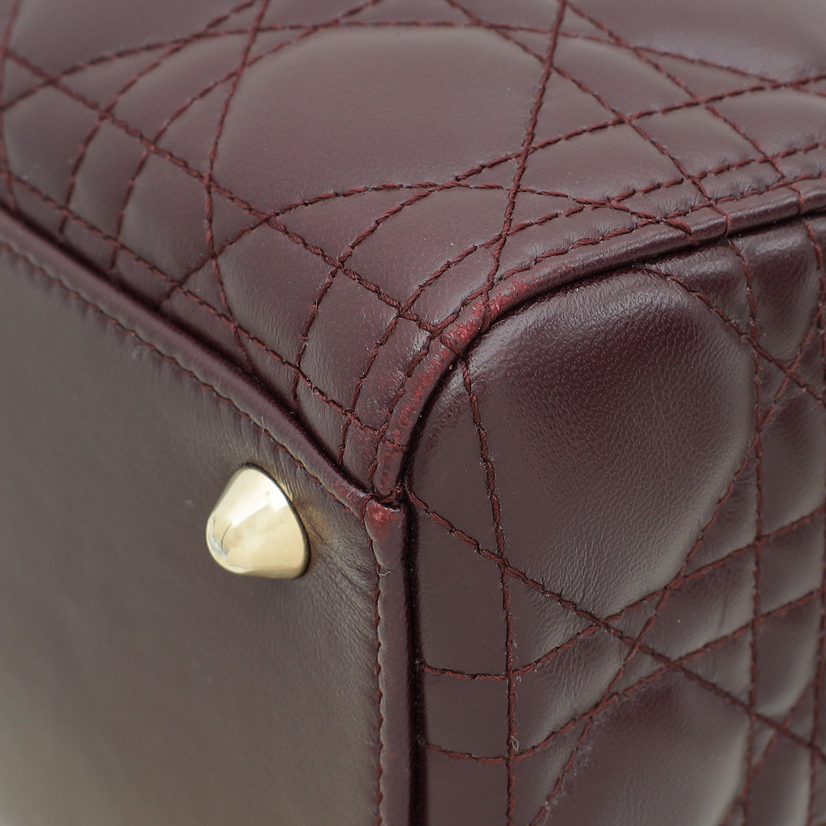 Dior Lady Dior Burgundy Handbag Style 2 Rovelle Bags