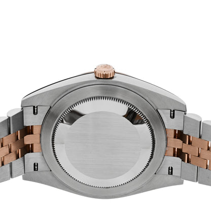 Stainless Steel 18K Everose Gold 41mm Oyster Perpetual Wimbledon Datejust Watch Slate 126331