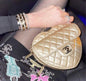 Chanel Heart Bag Ss22 Large Size In Gold Leather Rovelle Bags