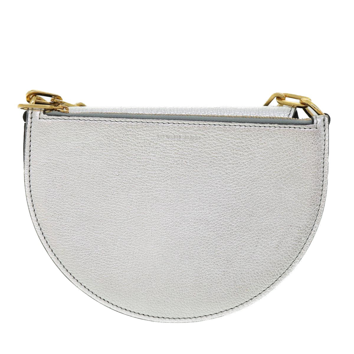 Burberry Brand Leather Silver Shoulder Bag