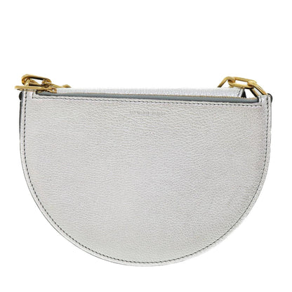 Burberry Brand Leather Silver Shoulder Bag
