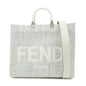FENDI Leather Sunshine Medium 2Way Tote Bag Hand Bag White 8BH386 Rovelle Bags