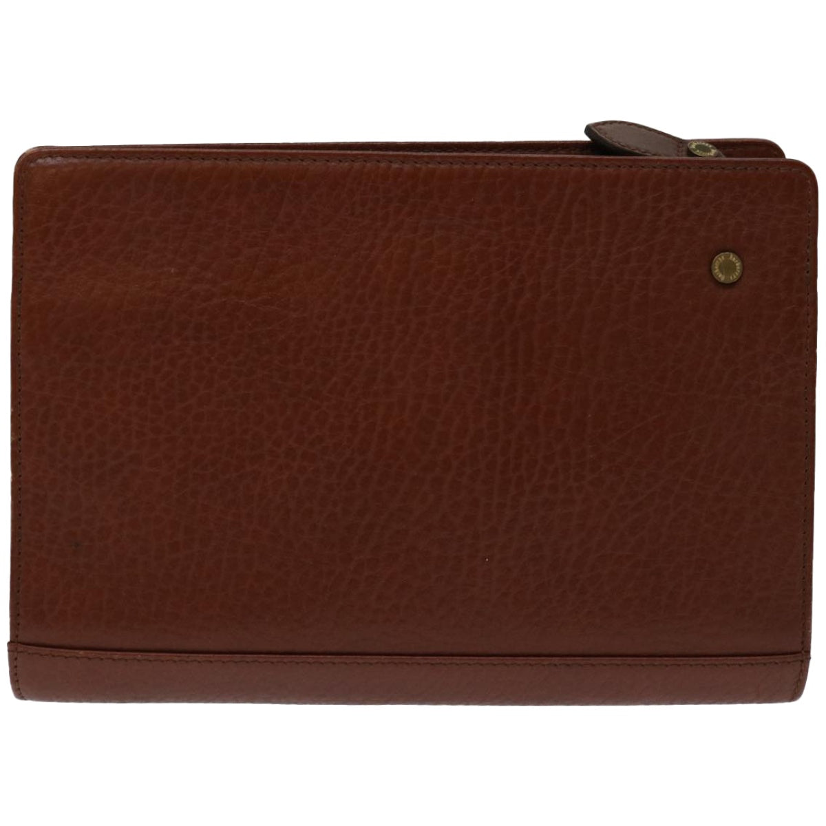 Burberry Brand Leather Brown Clutch Bag Style 3