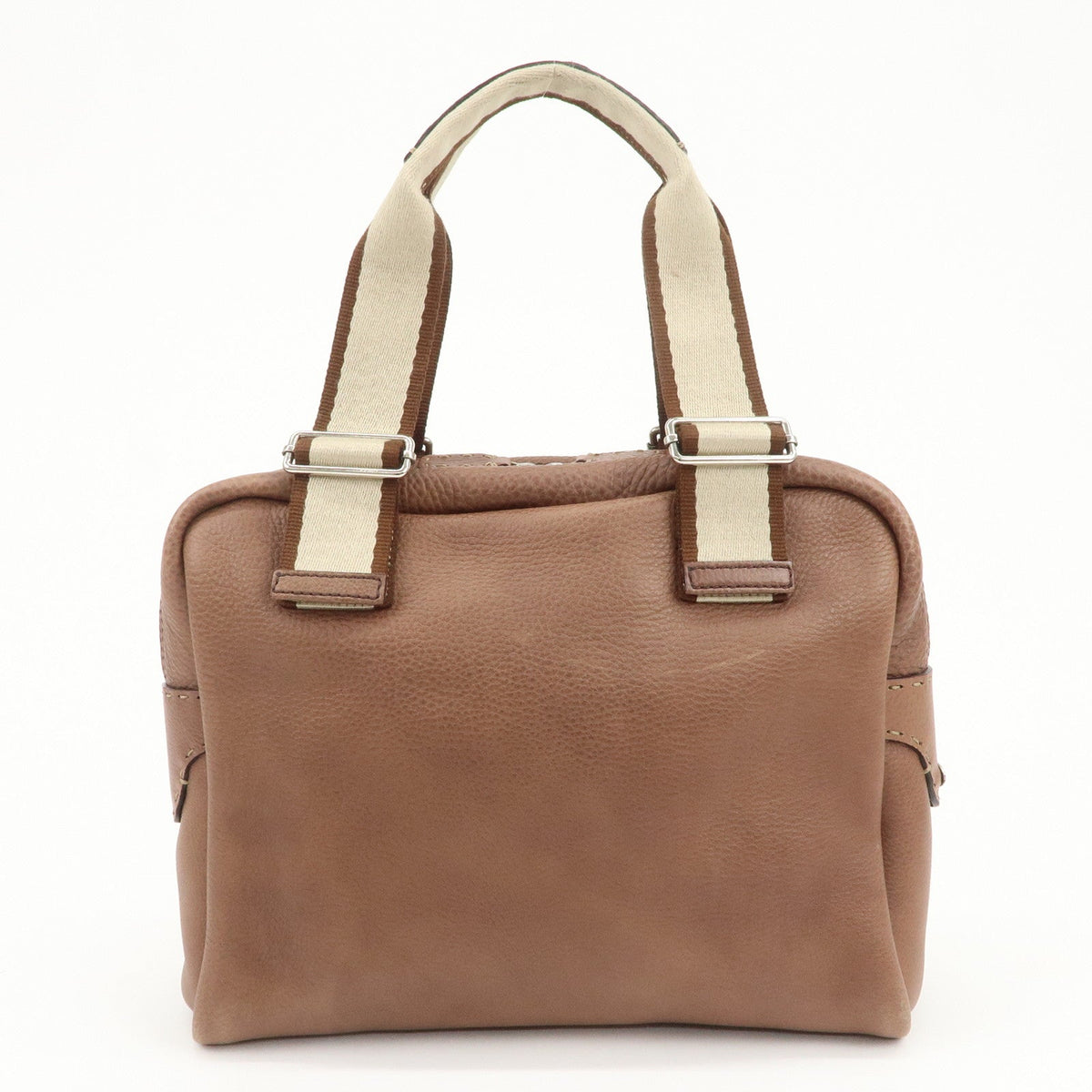 FENDI Selleria Leather Canvas Hand Bag Shoulder Bag Brown 8BL093 Rovelle Bags