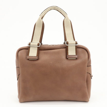 FENDI Selleria Leather Canvas Hand Bag Shoulder Bag Brown 8BL093 Rovelle Bags