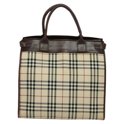 Burberry Nova Check Beige Canvas Handbag ( )