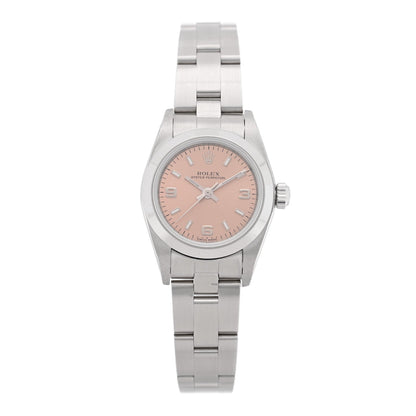 Stainless Steel 24mm Oyster Perpetual Datejust Watch Pink 76080