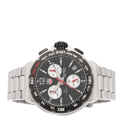 Stainless Steel 41mm Formula 1 Indy 500 Chronograph Quartz Watch Black CAC111A