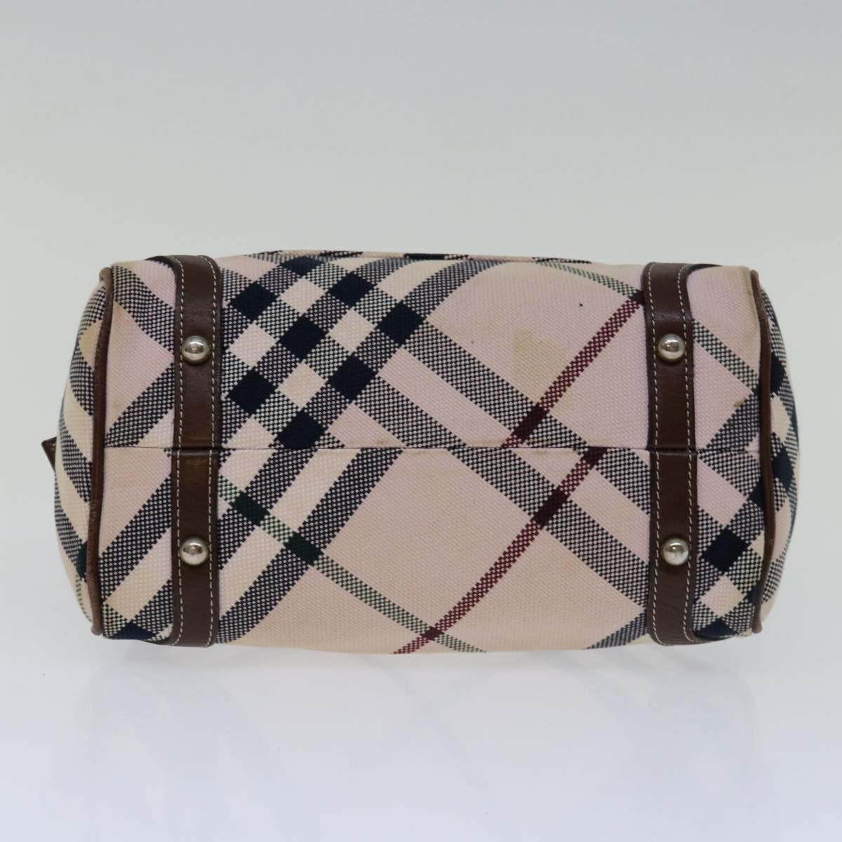 Burberry Label Brand Canvas Blue Handbag Style 9