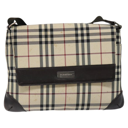 Burberry Nova Check Beige Synthetic Shoulder Bag ( )