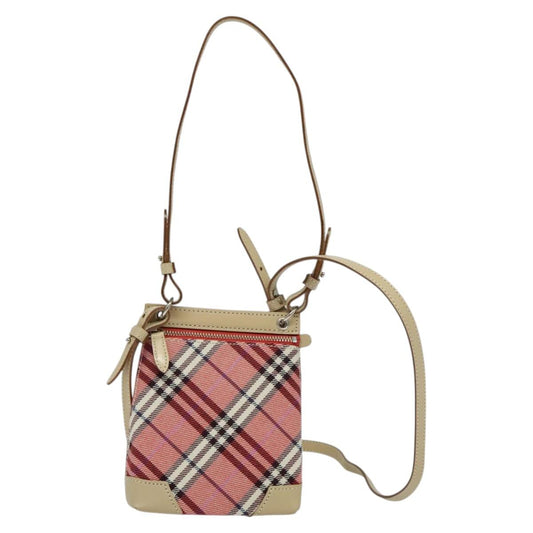 Burberry Blue Label Pink Canvas Shoulder Bag ( )