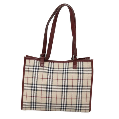 Burberry Nova Check Beige Canvas Tote Bag ( )