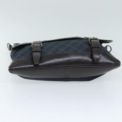 Burberry Brand Canvas Blue Shoulder Bag